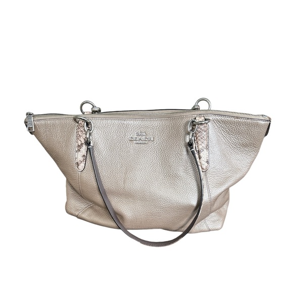 Coach Handbags - Coach large Metallic Leather Tote
